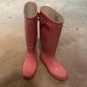 Pink Hunter Original Tall Rubber Boots Size 9